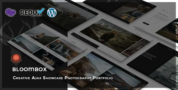 Bloombox - Ajax Showcase Photography WordPress Theme — homepage layout
