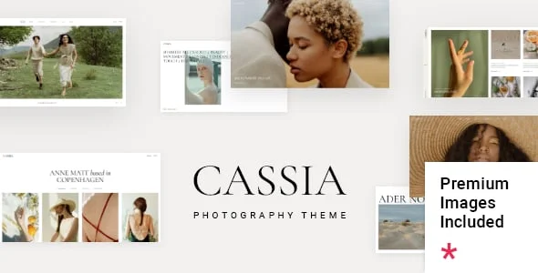 Cassia - Photography Portfolio WordPress Theme — homepage layout