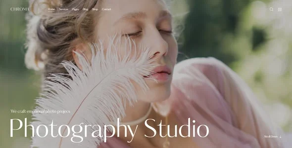 Chroma - Photography Portfolio WordPress Theme — case study or portfolio page