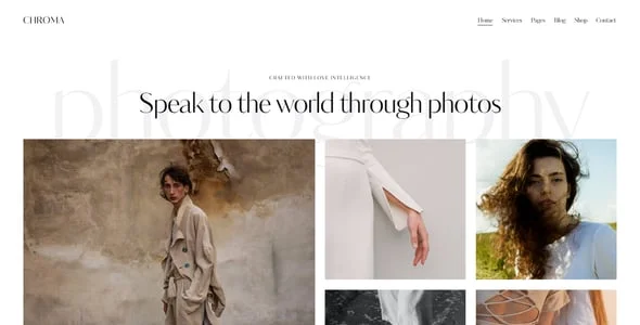 Chroma - Photography Portfolio WordPress Theme — interior page design