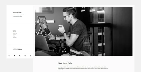 Darren - Photography & WooCommerce Compatible WordPress Theme — case study or portfolio page