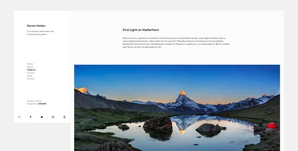 Darren - Photography & WooCommerce Compatible WordPress Theme — content section layout