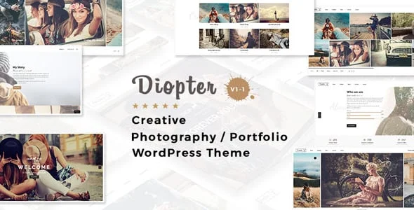 Diopter - Creative Responsive Photography / Portfolio WordPress Theme — homepage layout