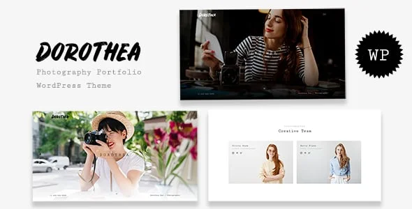 Dorothea - Photography Portfolio WordPress Theme — homepage layout