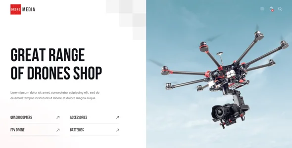 Drone Media | Aerial Photography & Videography WordPress Theme — interior page design