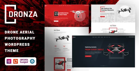 Dronza – Drone Aerial Photography WordPress Theme — homepage layout