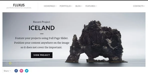 Fluxus - Horizontal Portfolio Theme — service and pricing page