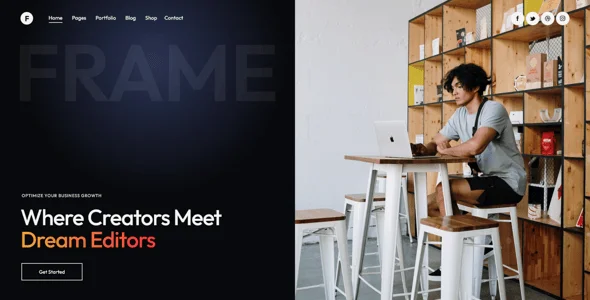 Frame - Photo & Video Production WordPress Theme + AI — case study or portfolio page