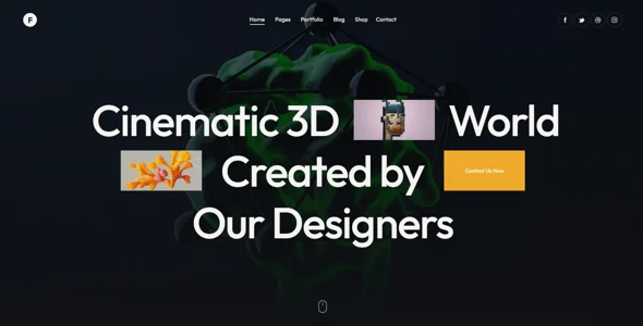 Frame - Photo & Video Production WordPress Theme + AI — content section layout