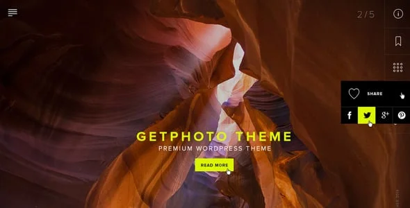 GetPhoto - Photography & Portfolio WordPress Theme — content section layout
