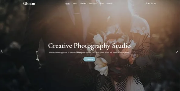 Gleam - Portfolio Photography WordPress Theme — service and pricing page
