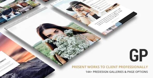 Grand Photography WordPress — homepage layout