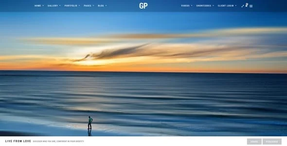 Grand Photography WordPress — service and pricing page
