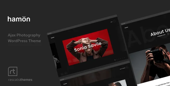 Hamon - Ajax Photography WordPress Theme — homepage layout