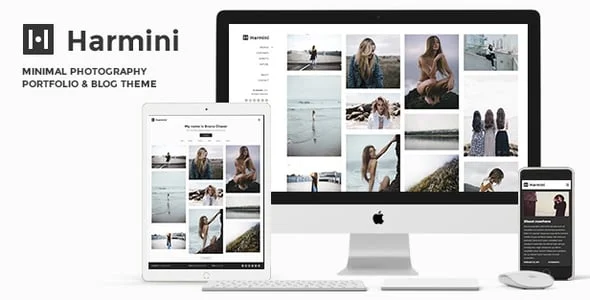 Harmini - Photography WordPress Theme — homepage layout