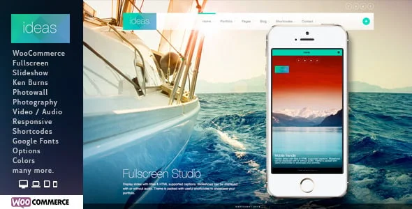 Ideas | Photography Theme for WordPress — homepage layout