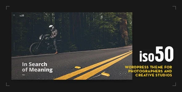 Iso50 - Photography WordPress Theme — homepage layout