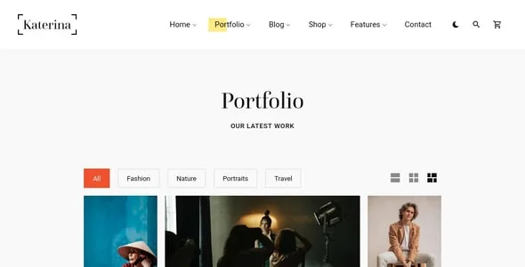 Katerina - Photography & Portfolio WordPress Theme — case study or portfolio page