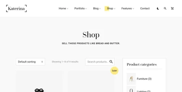 Katerina - Photography & Portfolio WordPress Theme — content section layout