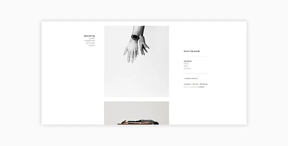 Kathy - Minimal Photography and Portfolio WordPress Theme — homepage layout