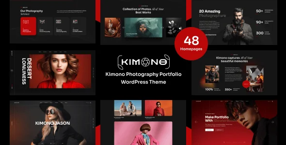 Kimono - Photography Portfolio WordPress Theme — homepage layout