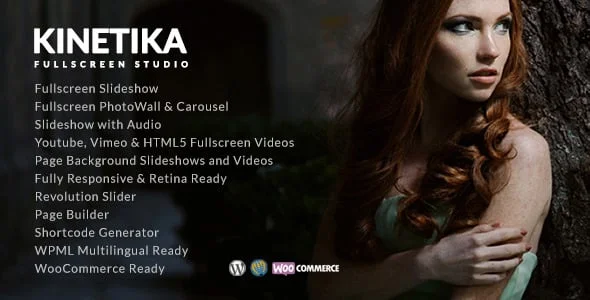 Kinetika | Photography Theme for WordPress — homepage layout