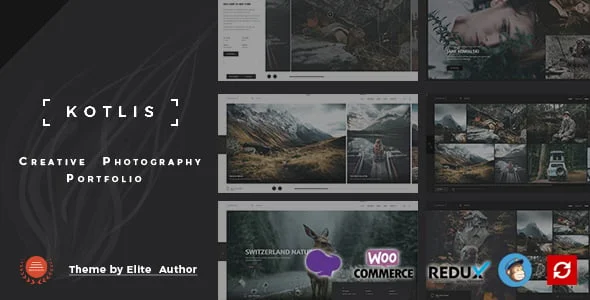 Kotlis -  Photography Portfolio WordPress Theme — homepage layout