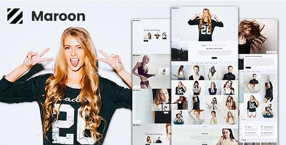 Maroon - Photography WordPress Theme — homepage layout
