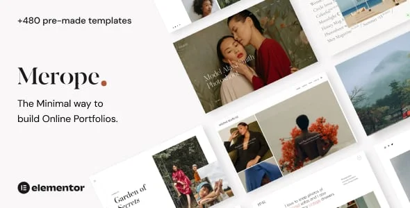 Merope - Photography WordPress Theme — homepage layout
