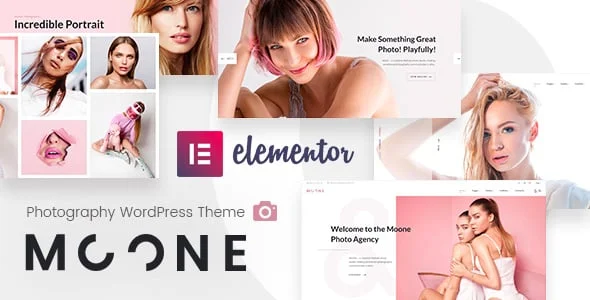 Moone - Photography Agency WordPress Theme — homepage layout