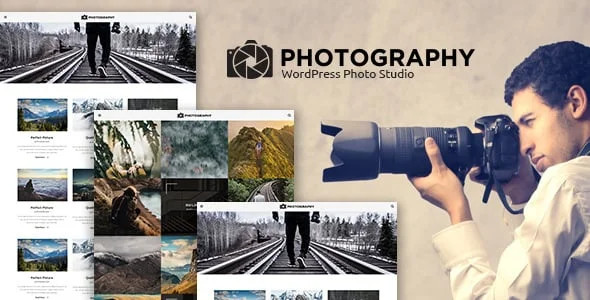 MT Photography - WordPress Theme — homepage layout