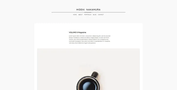 Nakamura - Minimal Photography and Portfolio WordPress Theme — content section layout