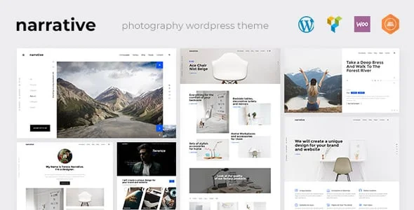Narrative - Photography WordPress Theme — homepage layout