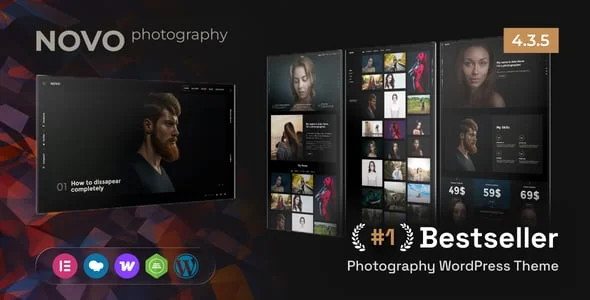 Novo - Photography WordPress — homepage layout