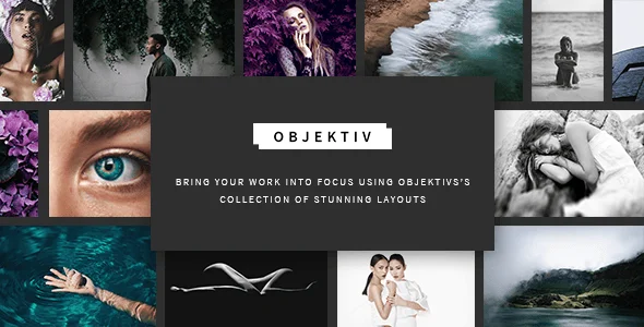 Objektiv - Photography WordPress Theme — homepage layout