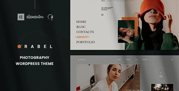 Orabel - Creative Photography WordPress Theme — homepage layout