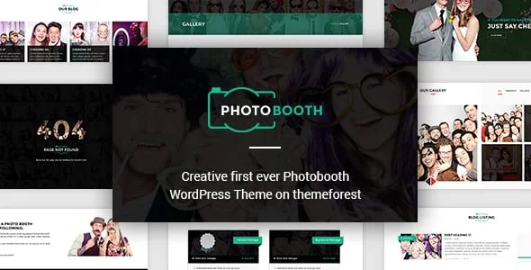 PhotoBooth - Photography Portfolio WordPress Theme — homepage layout