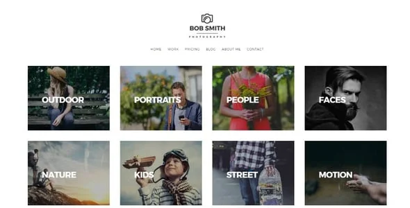 Photographer WordPress Theme — case study or portfolio page