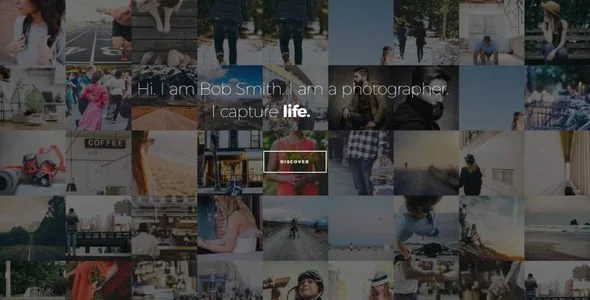 Photographer WordPress Theme — interior page design