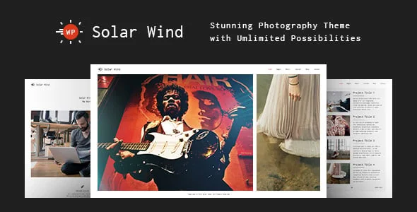 Photography WordPress Theme - SolarWind — homepage layout