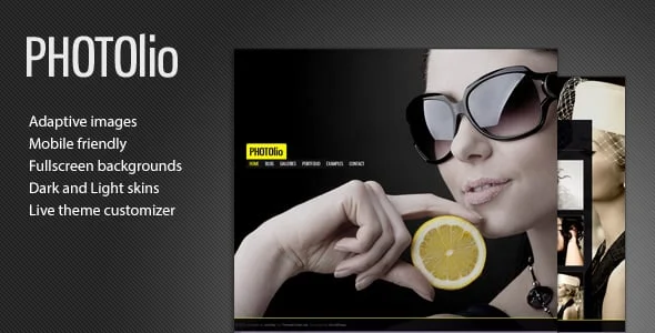 Photolio - Photography Theme for WordPress — homepage layout