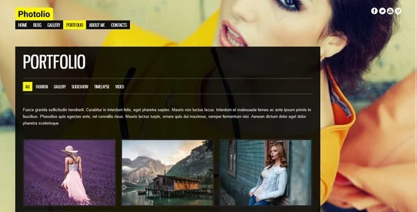 Photolio - Photography Theme for WordPress — content section layout