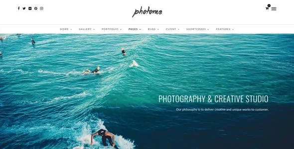 PhotoMe | Photography Portfolio WordPress — interior page design