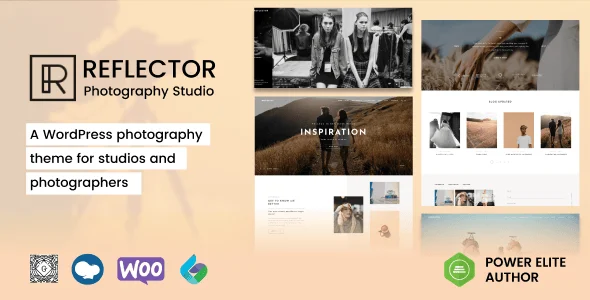 Reflector Photography | WordPress Theme — homepage layout