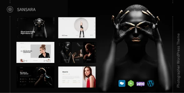 Sansara - Photography WordPress Theme — homepage layout