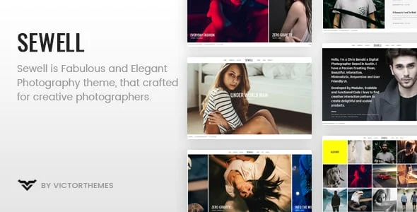Sewell - Photography WordPress Theme — homepage layout