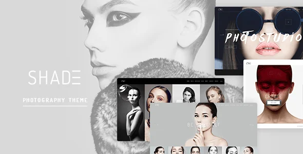 Shade - Photo Studio WordPress Theme — homepage layout