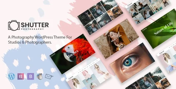 Shutter - Photography WordPress Theme — homepage layout