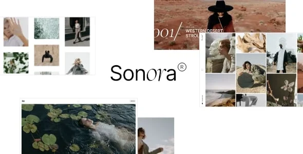 Sonora - Photography WordPress Theme — homepage layout