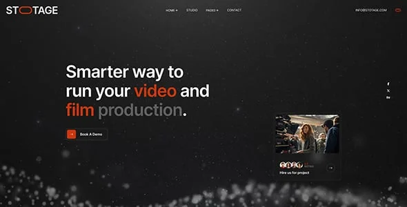 Stotage - Photography & Video Production WordPress Theme — case study or portfolio page